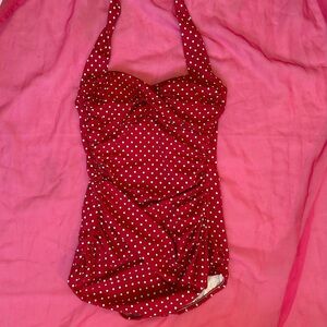 Polka dot vintage style bathing suit size M